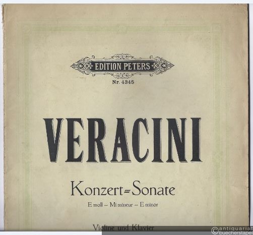  - Konzert-Sonate für Violine und Klavier e-Moll / mi mineur / e minor (= Edition Peters Nr. 4345).