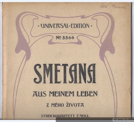  - Aus meinem Leben / Z meho zivota. Streichquartett e Moll (= Universal-Edition, No. 5566). Stimmen.