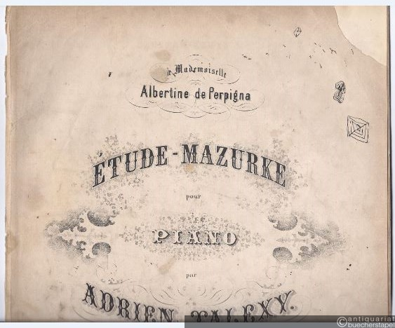  - Etude-Mazurke pour Piano par Adrien Talexy Op. 19.