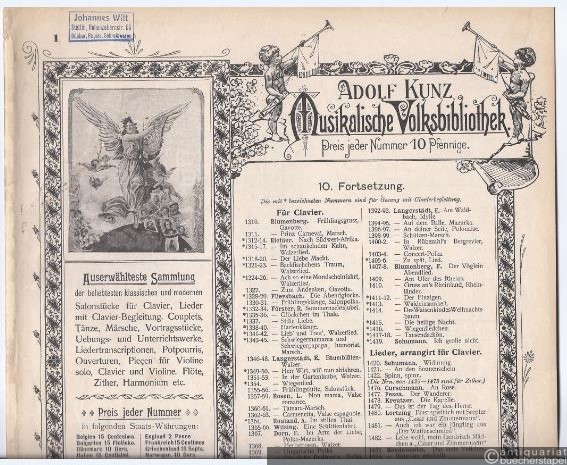  - Das Lied, das meine Mutter sang, Op. 62 (= Adolf Kunz's Musikalische Volksbibliothek, No. 1376).