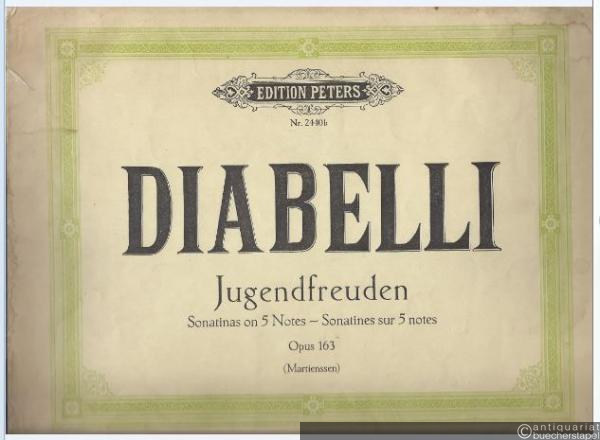  - Jugendfreuden. Sechs Sonatinen für Klavier zu 4 Händen im Umfang von 5 Tönen bei stillstehender Hand, Op. 163 (= Edition Peters, Nr. 2440b).
