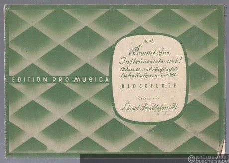  - Kommt ohne Instrumente nit! Advents- und Weihnachtslieder für Sopran- und Altblockflöte (= Edition pro musica, Nr. 38).