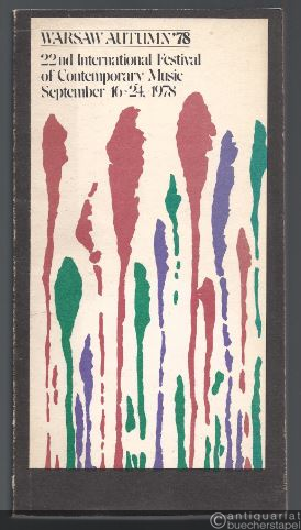  - 22nd international festival of contemporary music Warsaw Autumn, September 16-24 1978 [Programm].