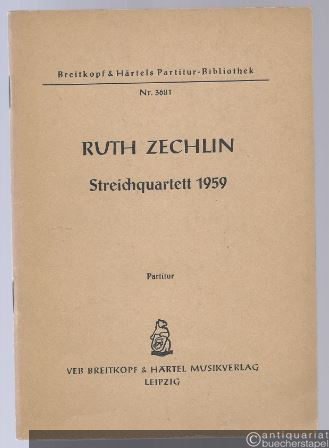  - Streichquartett 1959 (= Breitkopf & Härtels Partitur-Bibliothek, Nr. 3681). Partitur.