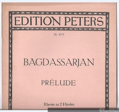  - Prelude (= Edition Peters, Nr. 4775). Klavier zu zwei Händen.