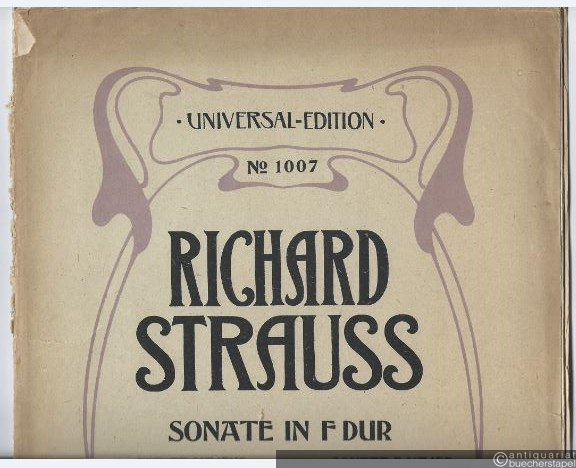  - Sonate F-Dur / F major / Fa majeur Violincello & Piano op. 6 (= Universal Edition, No. 1007).
