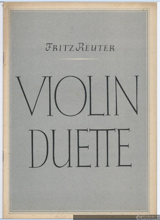  - Violin-Duette: I. Präludium und Fuge in d-moll. II. Präludium und Fuge in g-moll.
