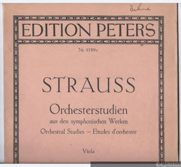  - Orchesterstudien aus den Symphonischen Werken für Viola (= Edition Peters, Nr. 4189c).