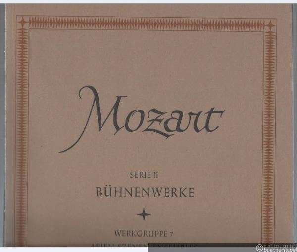  - Arien, Szenen, Ensembles und Chöre mit Orchester (= Neue Ausgabe sämtlicher Werke. Serie II: Bühnenwerke. Werkgruppe 7: Arien, Szenen, Ensembles und Chöre mit Orchester, Band 1). DVfM 4548.