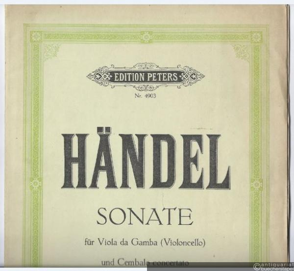  - Sonate für Viola da Gamba (Violoncello) und Cembalo concertato (= Edition Peters, Nr. 4903).