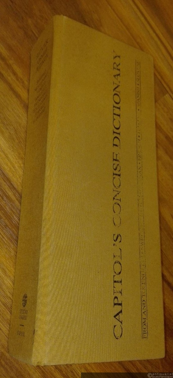  - Capitol's Concise Dictionary. From and to: English, Swedish, Dutch, German, French, Italian, Spanish, Slovene.