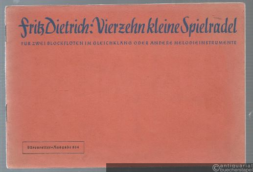  - Vierzehn kleine Spielradel (Leichte Inventionen in Kanonform) (= Bärenreiter-Ausgabe 864).