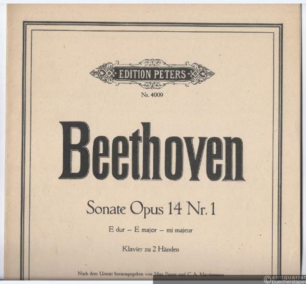  - Sonate Op. 14 Nr. 1 E-Dur (= Edition Peters, Nr. 4009). Klavier zu 2 Händen.