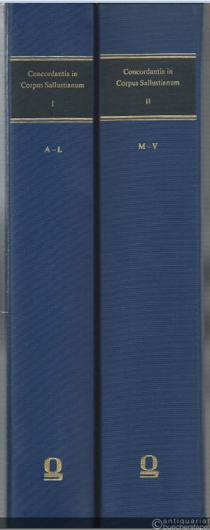  - Concordantia in Corpus Sallustianum. Vol. 1: A-L. Vol. 2: M-Z (= Alpha - Omega, Reihe A. Lexika, Indizes, Konkordanzen zur klassischen Philologie, IX, 1 u. 2).