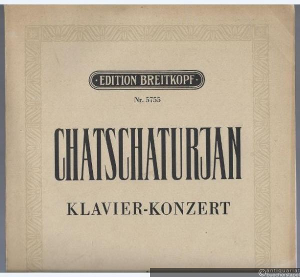  - Konzert für Klavier und Orchester (1936) (= Edition Breitkopf, Nr. 5755). Ausgabe für zwei Klaviere.