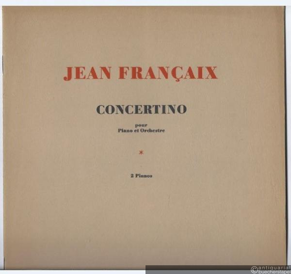  - Concertino pour Piano et Orchestre (= Edition Schott, Nr. 3288). 2 Pianos.