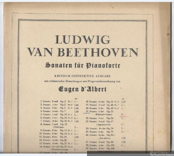  - Sonate Nr. 21, Op. 53 (= Ludwig van Beethoven. Sonaten für Pianoforte).