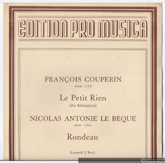  - Le Petit Rien ( Die Kleinigkeit). Rondeau.