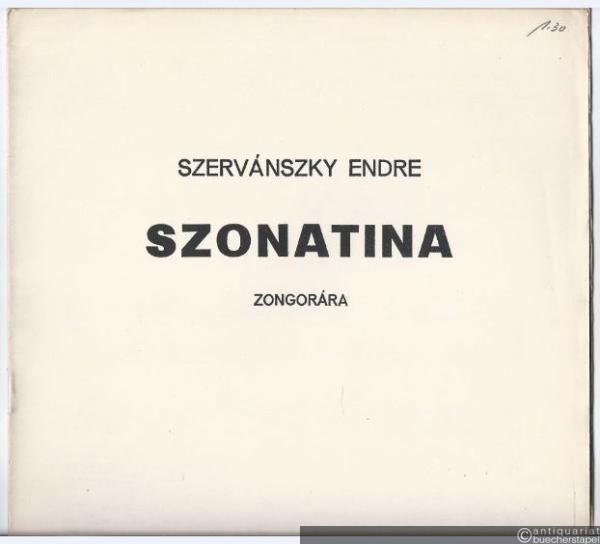  - Szonatina zongorara (1941) [Sonatine für Klavier].