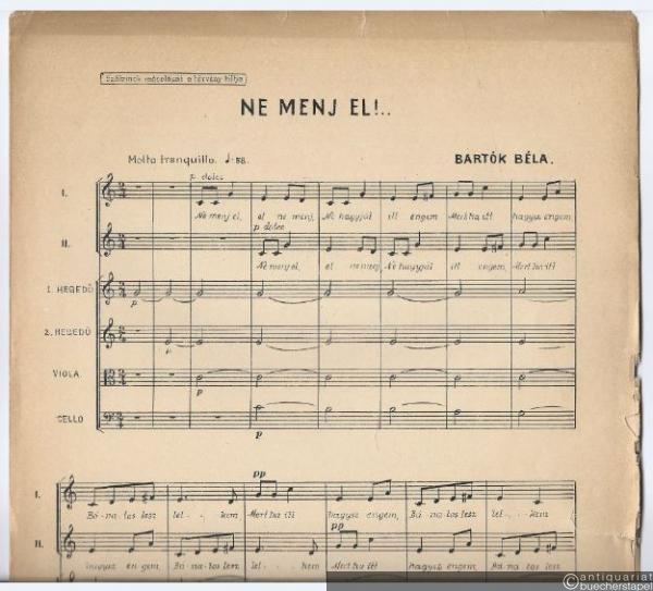  - Ne menj el! (= Korusmüvei zenekarral 5557). Partitur und Stimmen.