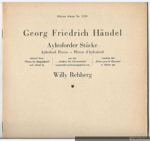  - Aylesforder Stücke / Aylesford Pieces / Pieces d'Aylesford (= Edition Schott, No. 2129).