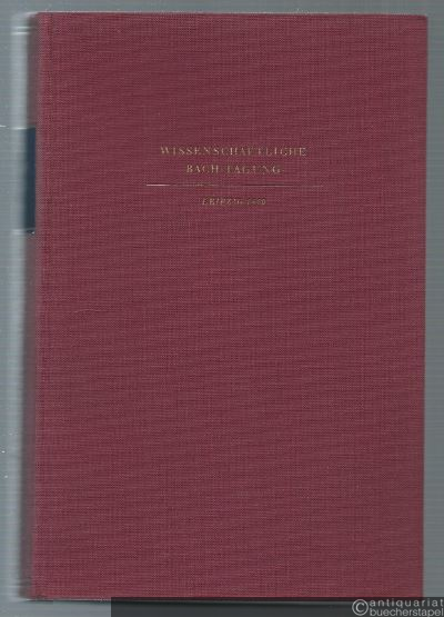  - Bericht über die wissenschaftliche Bachtagung der Gesellschaft für Musikforschung. Leipzig 23. bis 26. Juli 1950.