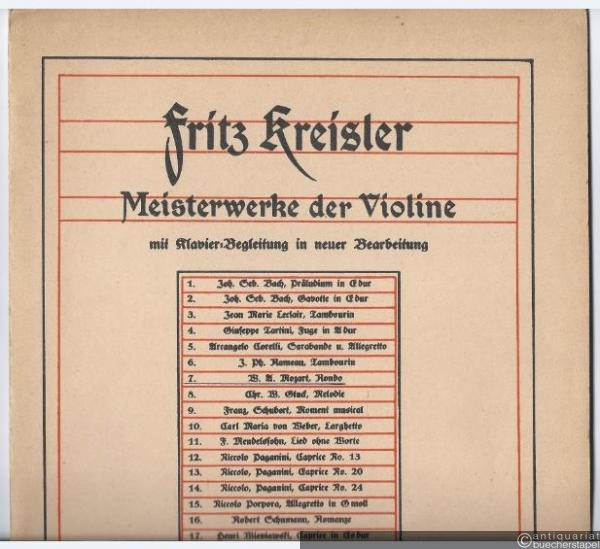  - Rondo aus der Haffner-Serenade für Violine und Klavier (= Edition Fritz Kreisler. Meisterwerke der Violine mit Klavierbegleitung in neuer Bearbeitung, Nr. 7).
