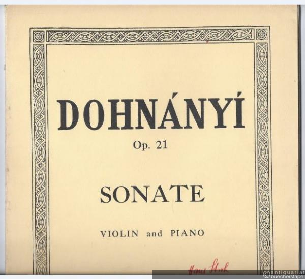  - Sonate Op. 21 (= [Elite Edition], No. 710 (S.)). Violin and Piano.