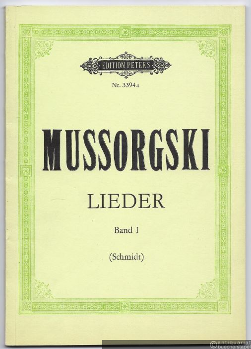  - Lieder für Singstimme und Klavier. Band I: 12 Lieder (= Edition Peters, Nr. 3394a).