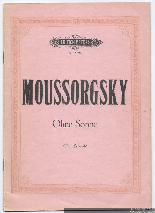 - Ohne Sonne. Sechs Lieder für eine Singstimme und Klavier (= Edition Peters, Nr. 3791).