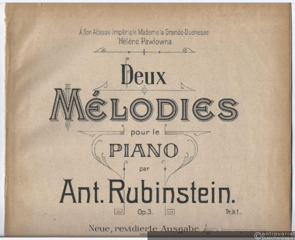  - Deux Melodies pour le Piano, Op. 3.