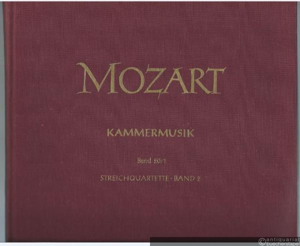  - Streichquartette, Band 2 (= Neue Ausgabe sämtlicher Werke. Serie VIII: Kammermusik. Werkgruppe 20: Streichquartette und Quartette mit einem Blasinstrument, Abteilung 1). DVfM 4530.
