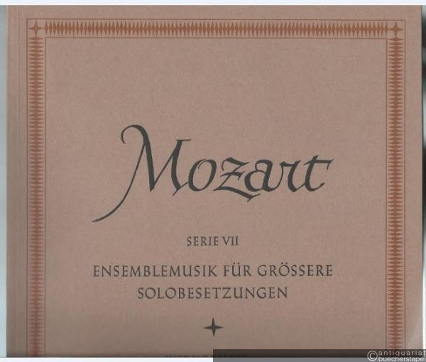  - Divertimenti und Serenaden für Blasinstrumente (= Neue Ausgabe sämtlicher Werke. Serie VII: Ensemblemusik für größere Solobesetzungen. Werkgruppe 17, Band 2). DVfM 4579.