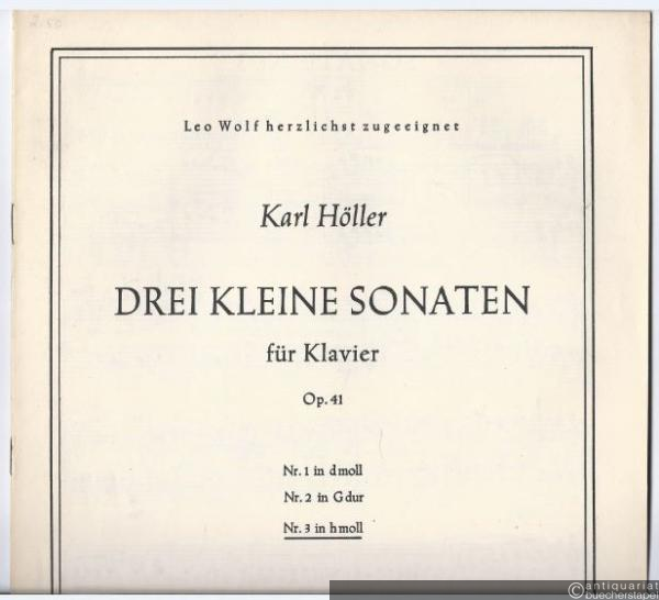  - Drei kleine Sonaten für Klavier op. 41, Nr. 3 in h-Moll.