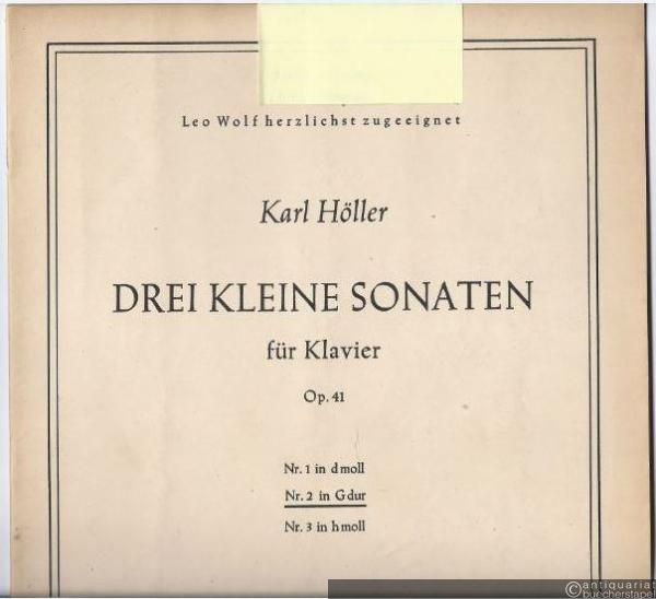  - Drei kleine Sonaten für Klavier op. 41, Nr. 2 in G-Dur (= Edition Breitkopf, Nr. 4259b).