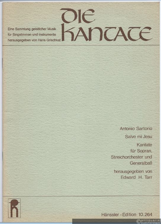  - Salve mi Jesu. Kantate für Sopran, Streichorchester und Generalbaß (= Hänssler Edition, 10.264). Partitur.