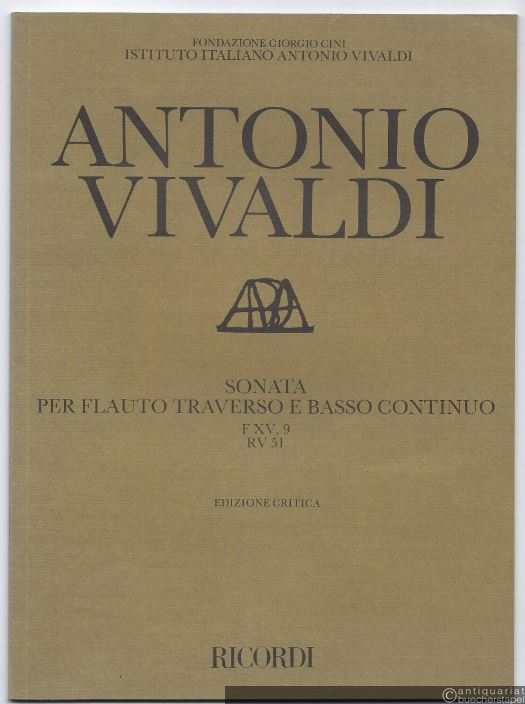  - Sonata per Flauto traverso e Basso continuo. F XV, 9 / RV 51 (= Edizione critica delle opere di Antonio Vivaldi).
