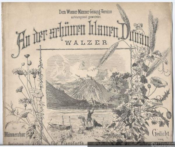  - An der schönen blauen Donau. Walzer, Op. 314. Für Pianoforte zu 2 Händen.
