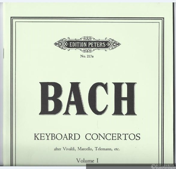  - Keyboard Concertos after Vivaldi, Marcello, Telemann etc., Volume 1 (= Edition Peters, Nr. 217a).
