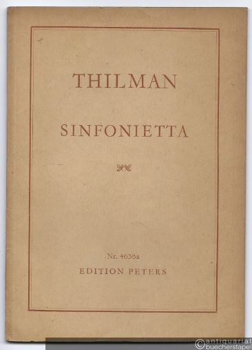  - Sinfonietta, Opus 56 (= Edition Peters, Nr. 4638a). Studienpartitur.