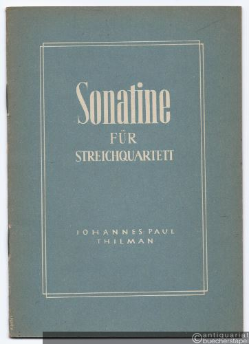  - Sonatine für Streichquartett, Op. 49. Partitur.