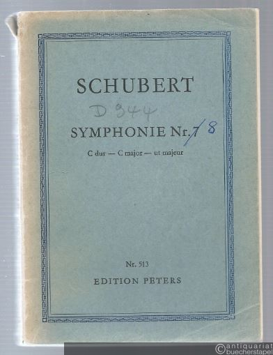 - Symphonie Nr. 7 C-Dur [bzw. 8 od. 9, D 944] (= Edition Peters, Nr. 513). Taschenpartitur.