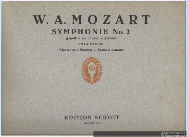 - Symphonie No. 2 g-Moll - sol mineur - g minor (= Edition Schott, No. 04220/22). Für Klavier zu 4 Händen.