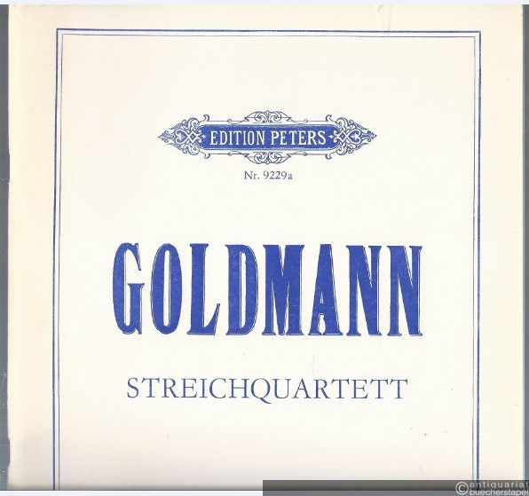  - Streichquartett (1975) (= Edition Peters, Nr. 9229a). Studienpartitur. Autograph-Edition.