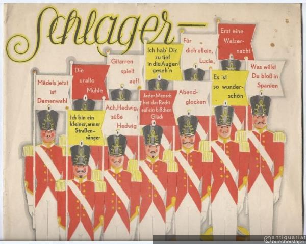  - Schlager-Appell. Das neueste Schlager-Potpourri von Leo Minor. Ausgabe für Klavier mit überlegtem Text.