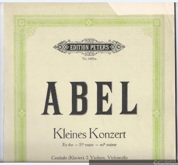  - Kleines Konzert Es-Dur für Cembalo oder Klavier, 2 Violinen und Violoncello (= Edition Peters, Nr. 4409a).