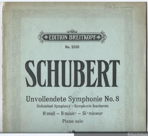  - Symphonie No. 8 H moll / B minor / Sib mineur (= Edition Breitkopf, Nr. 2320). Piano solo.
