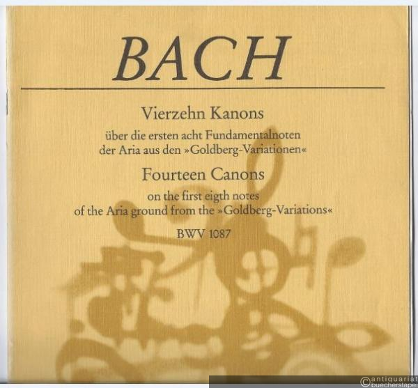  - Vierzehn Kanons über die ersten acht Fundamentalnoten der Aria aus den "Goldberg-Variationen" BWV 1087 (= DVfM 8004).
