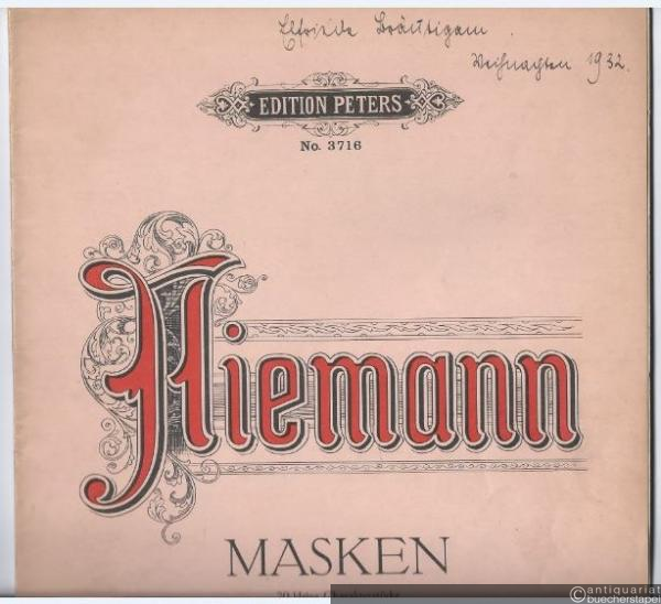  - Masken. Ein Zyklus von 20 kleinen Charakterstücken für Klavier zu 2 Händen, Op. 59 (= Edition Peters, Nr. 3716).
