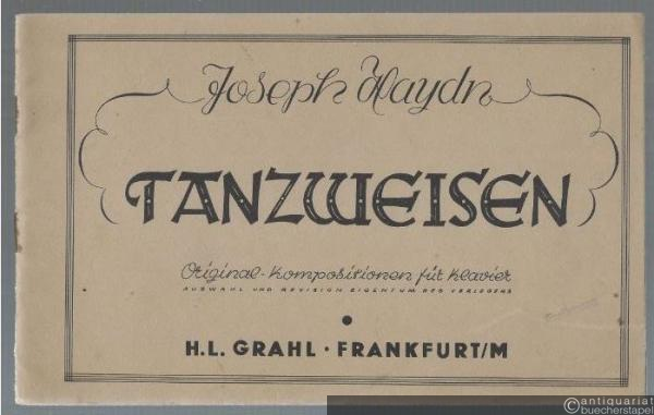  - Tanzweisen. Original-Kompositionen für Klavier.